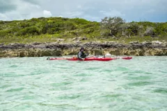Kayaking along the limestone coastline